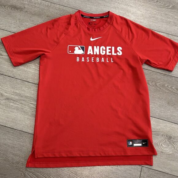 MLB Los Angeles Angels Anaheim Nike Dri Fit Team Issued Shirt Athletic Medium - Picture 2 of 8